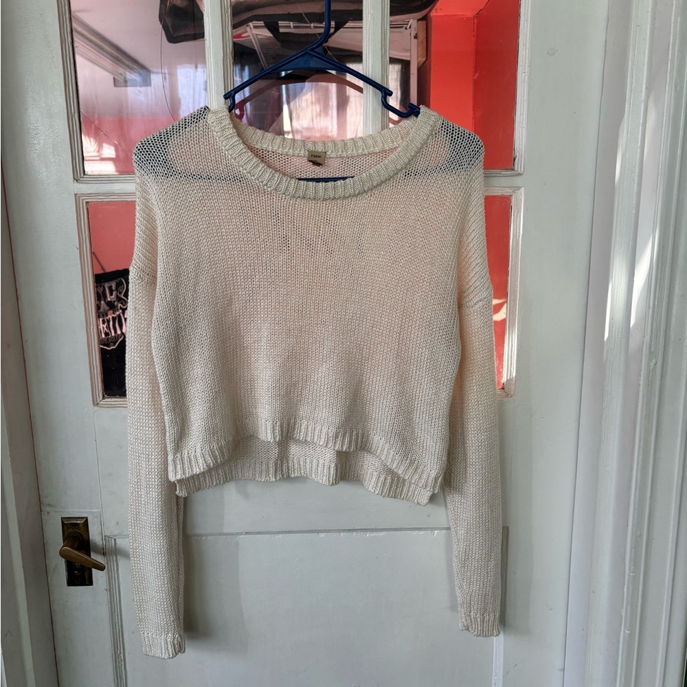 Farm Rio Cropped Knit Sweater
